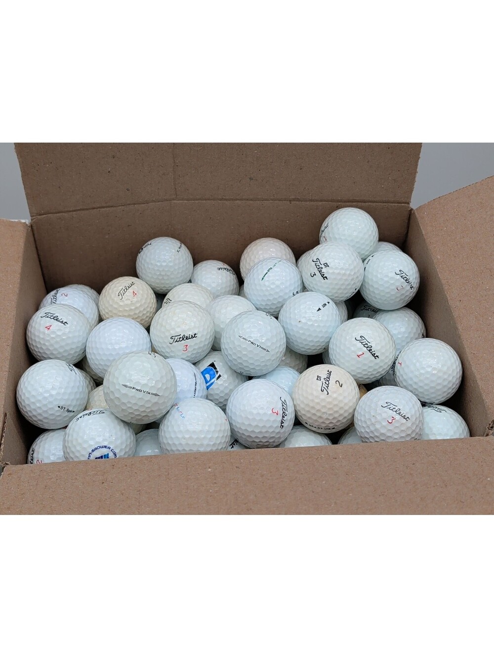 Lot of 100 Used Mostly Titleist and Top Flite Various Golf Balls Shag Hit-Away